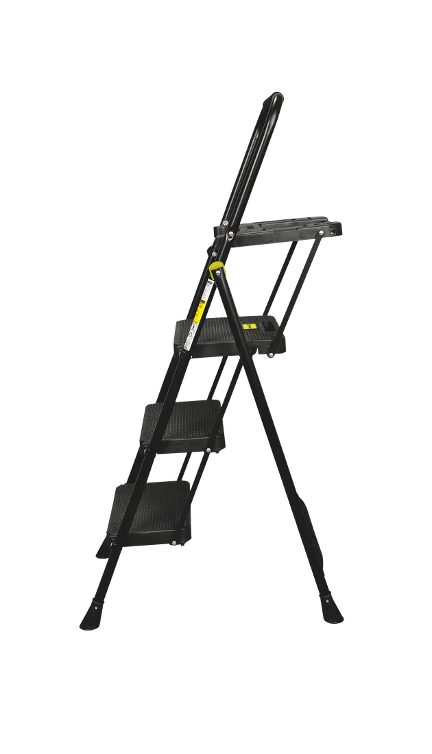ESCABEAU BLACK MAX "PLUS" 3 MARCHES AVEC PLATEAU PORTE-OUTILS