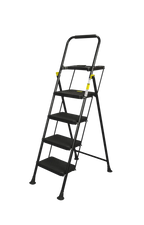 ESCALERA BLACK MAX "PLUS" 4 PELDAÑOS CON BANDEJA PORTAHERRAMIENTAS