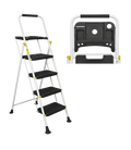 TRITTLEITER WHITE MAX PLUS 4 STUFEN MIT WERKZEUGABLAGE